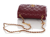 Chanel Mini Burgundy Quilted Lambskin Coco de Toi Heart Chain Square Flap