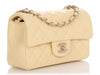 Chanel Mini Light Yellow Quilted Calfskin Classic