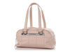 Chanel Vintage Pink/Light Beige Chocolate-Bar Quilted Caviar LAX Bowler Bag