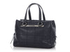 Chanel Vintage Navy Chocolate-Bar Quilted Caviar LAX Bag