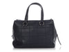 Chanel Vintage Navy Chocolate-Bar Quilted Caviar LAX Bag