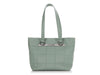 Chanel Vintage Small Green Chocolate-Bar Quilted Caviar LAX Tote