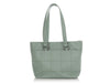 Chanel Vintage Small Green Chocolate-Bar Quilted Caviar LAX Tote