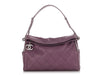 Chanel Vintage Purple Part-Quilted Lambskin Ultimate Soft Hobo