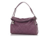 Chanel Vintage Purple Part-Quilted Lambskin Ultimate Soft Hobo