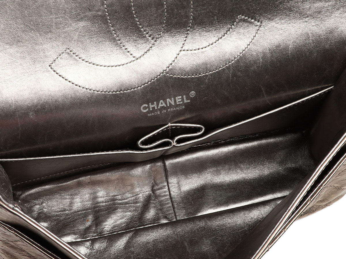 Chanel Bronze Quilted Distressed Metallic Calfskin Reissue 227 by Ann's Fabulous Finds