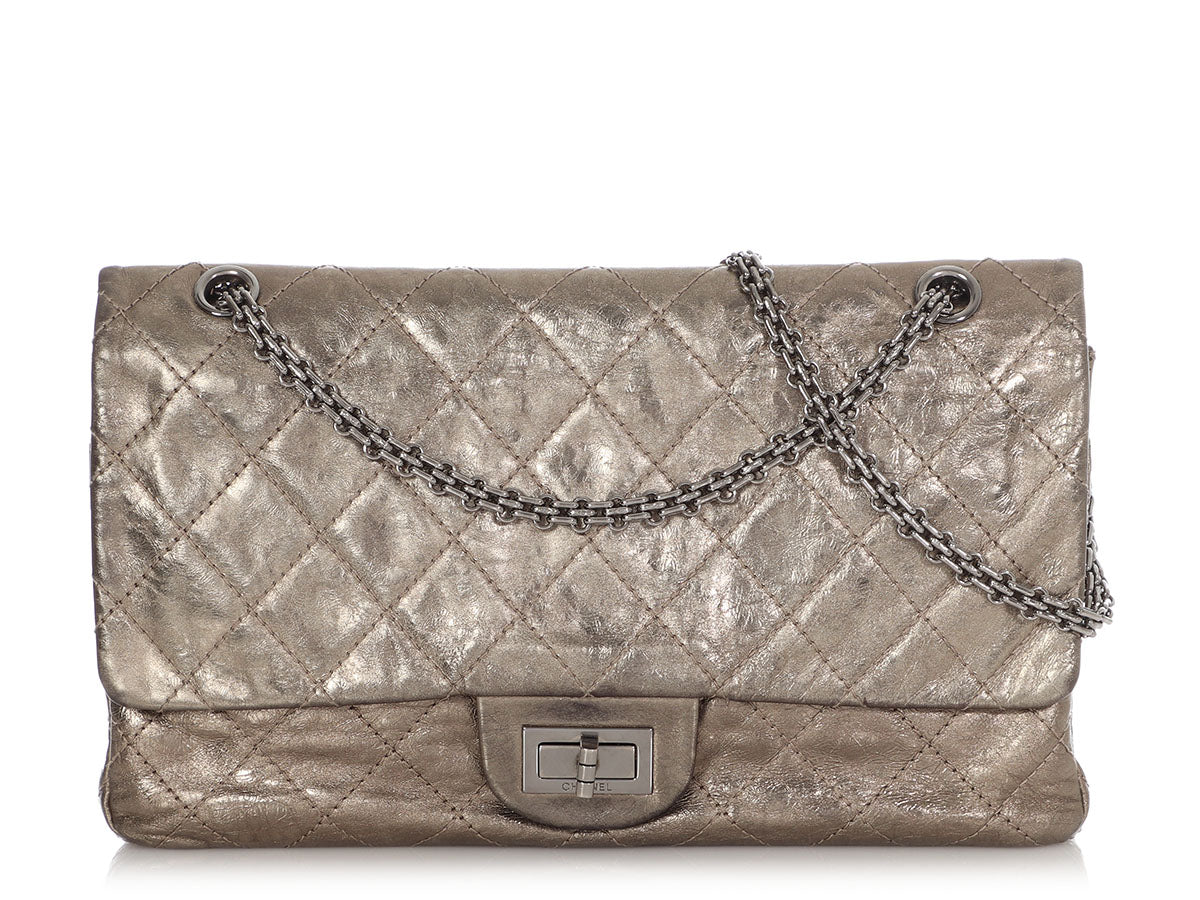 Chanel Metallic Silver Quilted Calfskin Reissue Clutch - Ann's Fabulous  Closeouts