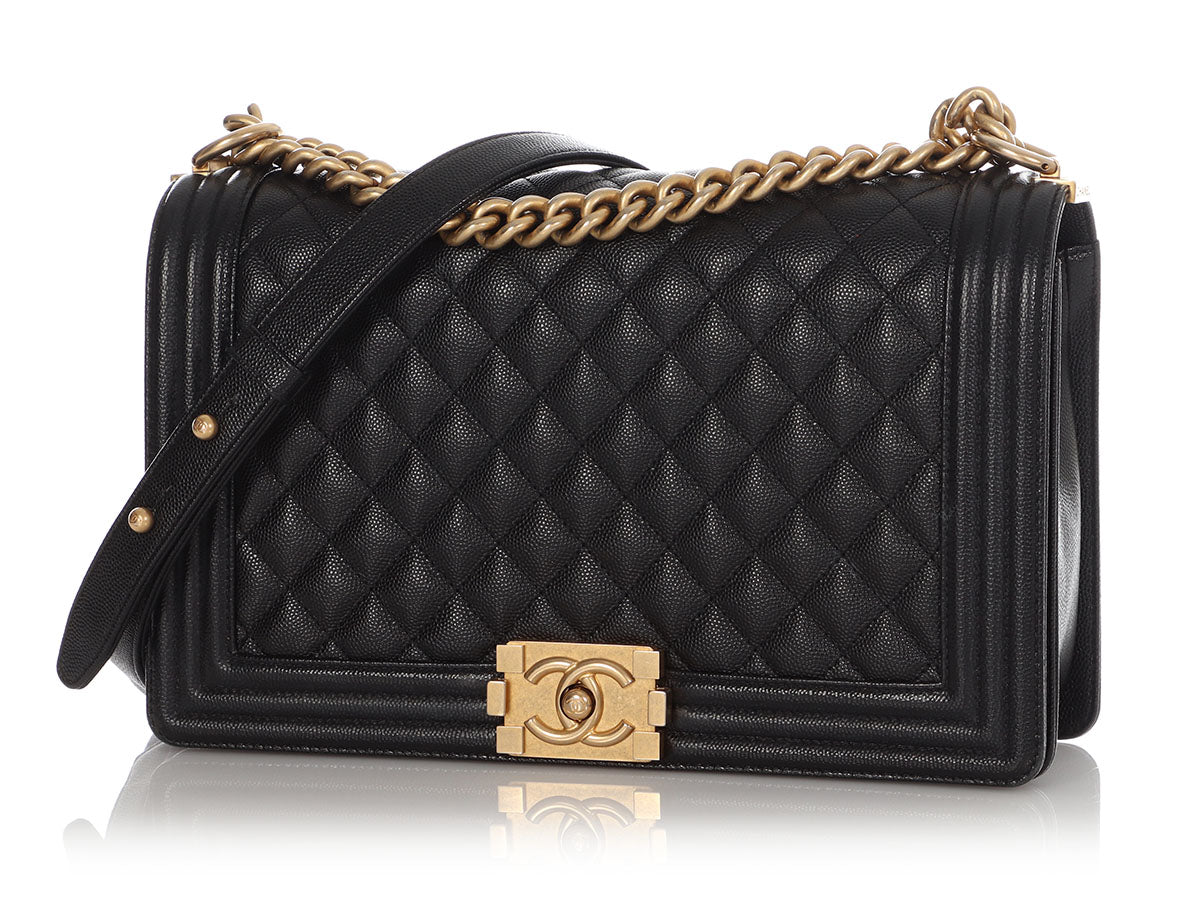 Chanel Black Quilted Calfskin Large Boy Bag Ruthenium Hardware