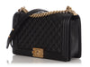 Chanel New Medium Black Quilted Caviar Boy Bag