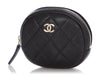 Chanel Black Quilted Caviar Oval Coin Purse