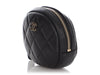 Chanel Black Quilted Caviar Oval Coin Purse