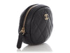 Chanel Black Quilted Caviar Oval Coin Purse