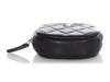 Chanel Black Quilted Caviar Oval Coin Purse
