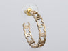 Chanel Medium Logo Pierced Hoop Earrings