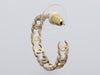 Chanel Medium Logo Pierced Hoop Earrings