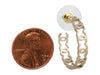 Chanel Medium Logo Pierced Hoop Earrings
