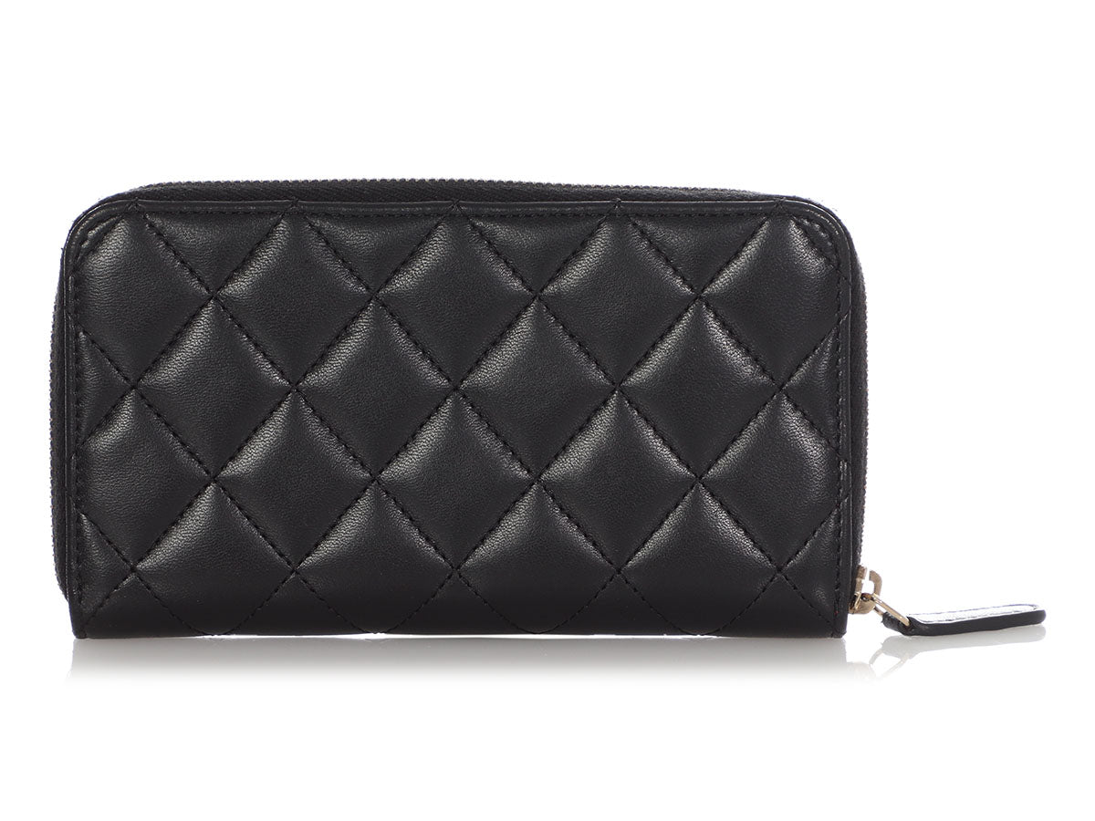 Chanel Small Black Quilted Lambskin Trendy CC Zipped Wallet by Ann's Fabulous Finds