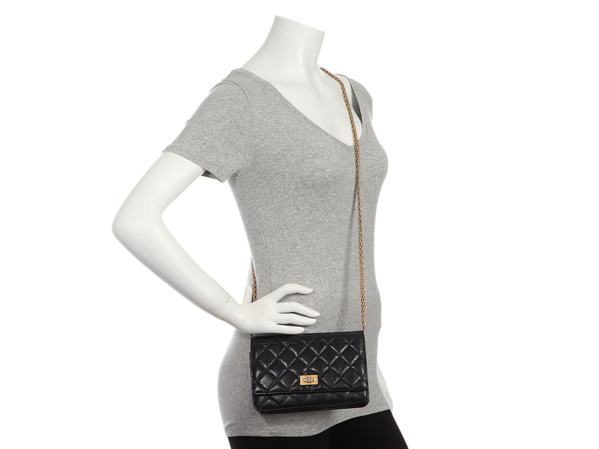 Chanel Black Quilted Caviar Wallet on Chain Woc by Ann's Fabulous Finds