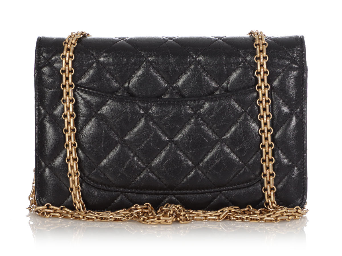 CHANEL Caviar Timeless CC Wallet on Chain WOC Navy Blue 92815