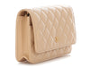 Chanel Beige Quilted Caviar Wallet on Chain WOC