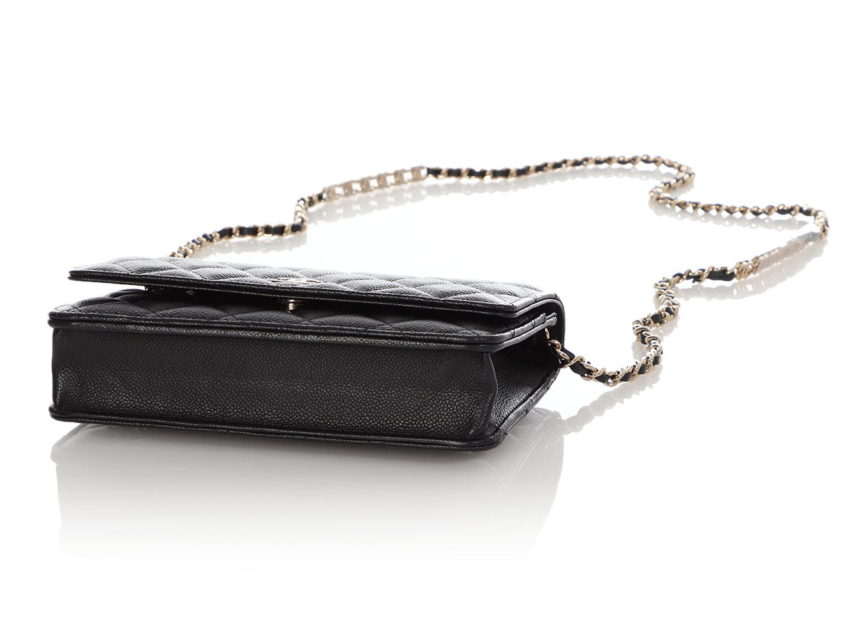 Chanel Black Quilted Caviar Trendy CC Wallet on Chain WOC