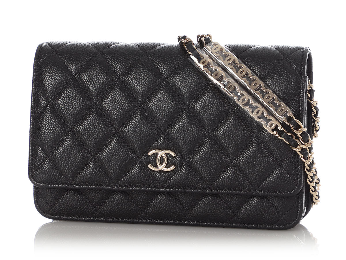 Chanel Black Quilted Caviar Trendy CC Wallet on Chain WOC