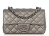 Chanel Mini Ruthenium Quilted Lambskin Rectangular Classic