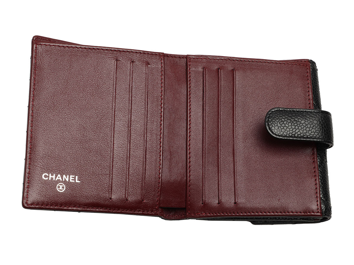 Chanel Fuchsia Quilted Lambskin L-Zip Wallet