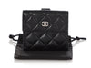 Chanel Black Quilted Caviar Flap Wallet