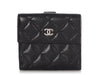 Chanel Black Quilted Caviar Flap Wallet