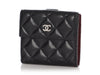 Chanel Black Quilted Caviar Flap Wallet