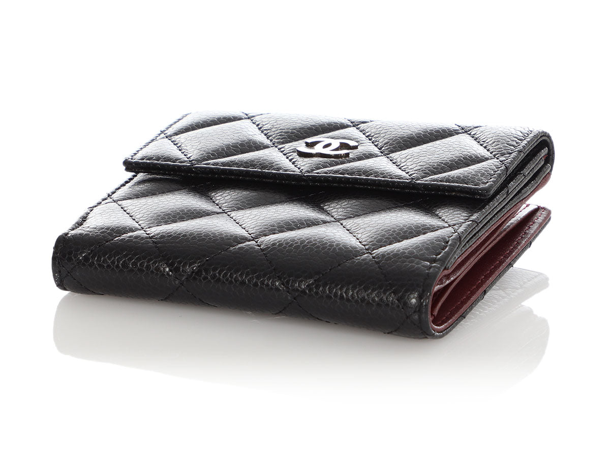 CHANEL Caviar Quilted Like A Wallet Flap Black 884865