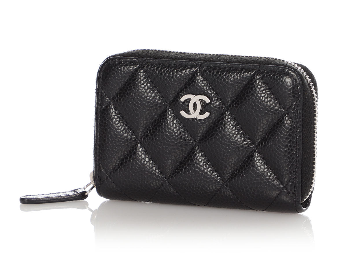 Chanel Green Iridescent Chevron-Quilted Caviar Compact Wallet - Ann's  Fabulous Closeouts