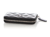 Chanel Black Quilted Caviar Compact Zip Card Case