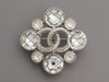 Chanel Large Quilted Crystal Logo Brooch