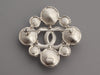 Chanel Large Quilted Crystal Logo Brooch