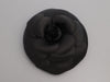 Chanel XL Black Satin Camellia Brooch