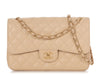 Chanel Jumbo Beige Quilted Caviar Classic Double Flap