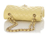 Chanel Small Light Yellow Quilted Caviar Classic Double Flap