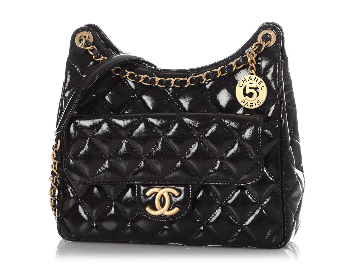 Chanel Quilted Soft Patent Shoulder Bag