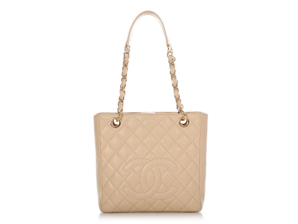 Chanel Quilted Beige Calfskin Thin City Accordion Turnlock Large