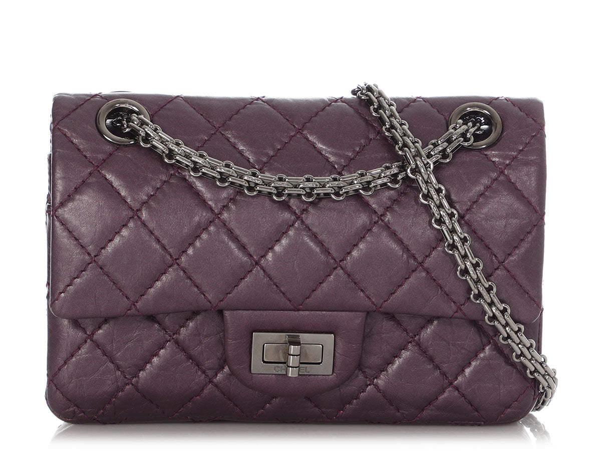 Buy Chanel Saddle Bag Aged Calfskin Purple 367201