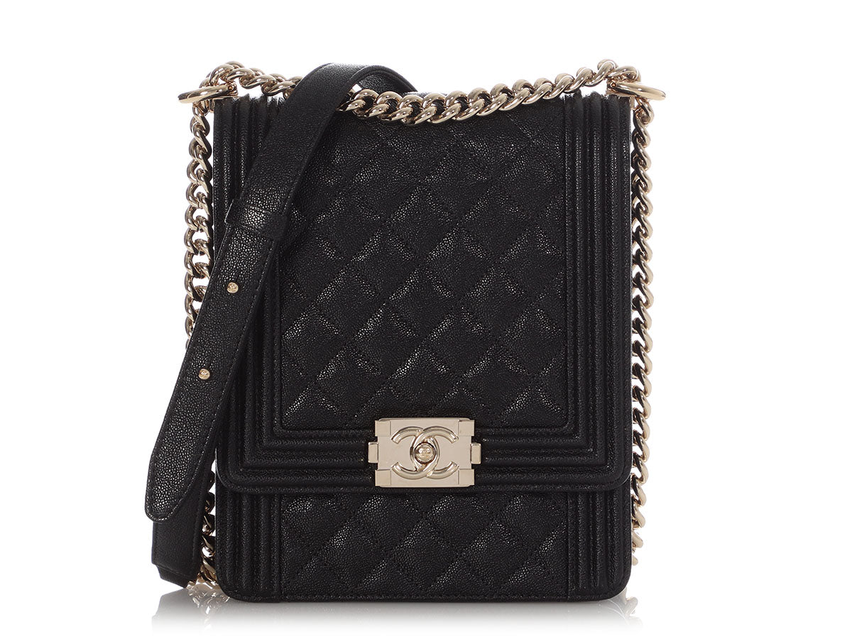 CHANEL, Bags, Chanel Iridescent Shiny Black Cavair Wallet