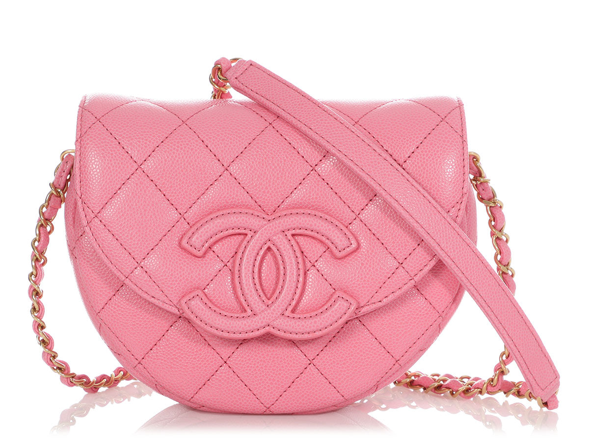 Chanel Bright Pink Iridescent Quilted Caviar Mini Coco Handle by Ann's Fabulous Finds