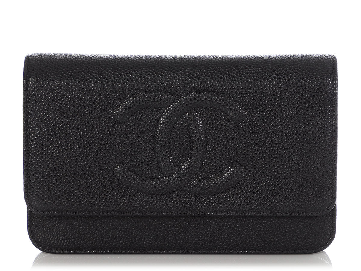 Chanel Timeless CC Flap Caviar Leather Wallet Black
