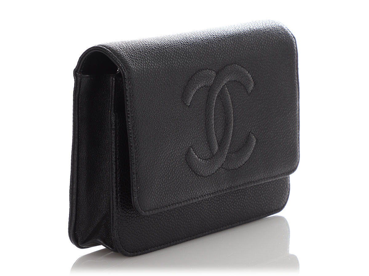 Chanel Black Caviar Timeless Wallet on Chain WOC