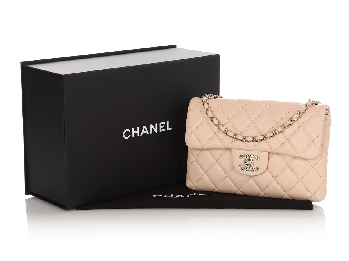 Chanel Light Beige Quilted Lambskin Crossbody Flap by Ann's Fabulous Finds