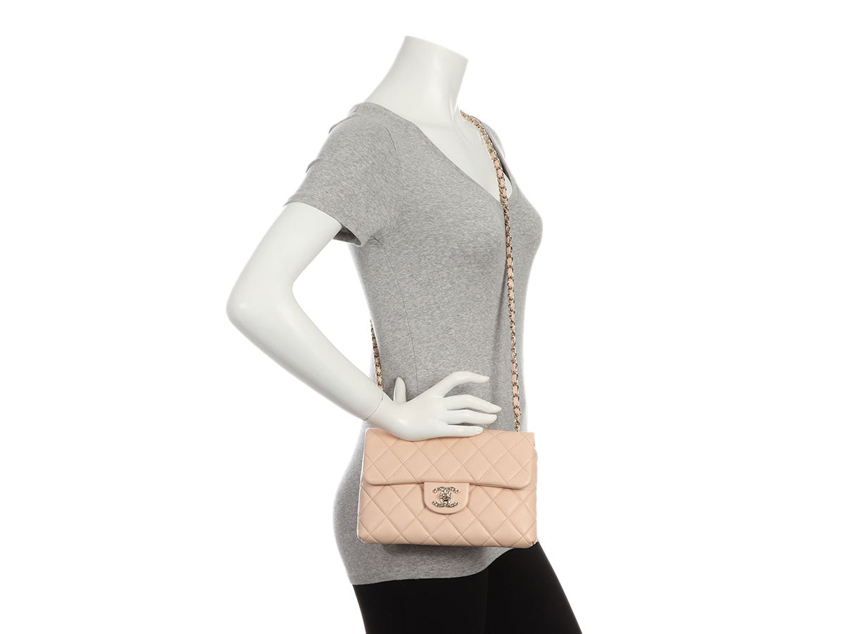 New Chanel Classic 2021 Rectangular Mini Beige Flap Bag