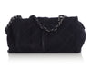 Chanel Dark Navy Quilted Nubuck Ultimate Stitch Side-Zip Flap
