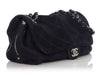 Chanel Dark Navy Quilted Nubuck Ultimate Stitch Side-Zip Flap